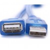 Кабель USB 2.0 подовжувач 1.5м мама-тато AM-AF подовжувач Блакитний