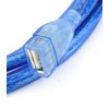 Кабель USB 2.0 подовжувач 1.5м мама-тато AM-AF подовжувач Блакитний