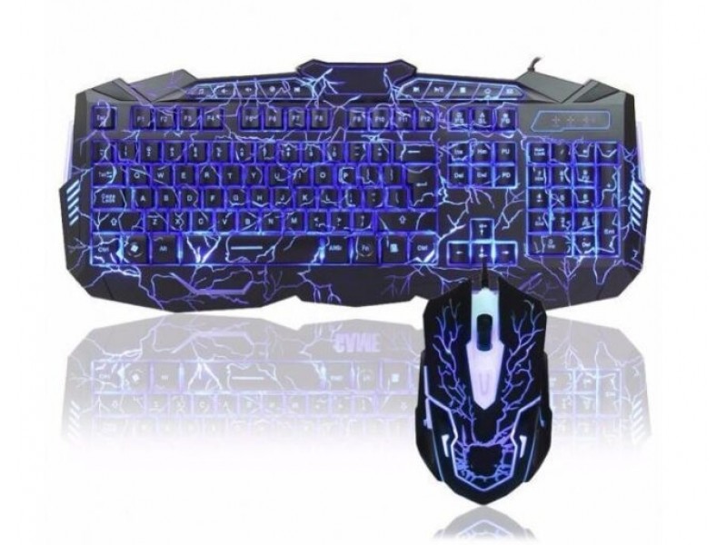 Комплект ігрової клавіатури і миші з підсвічуванням V-100