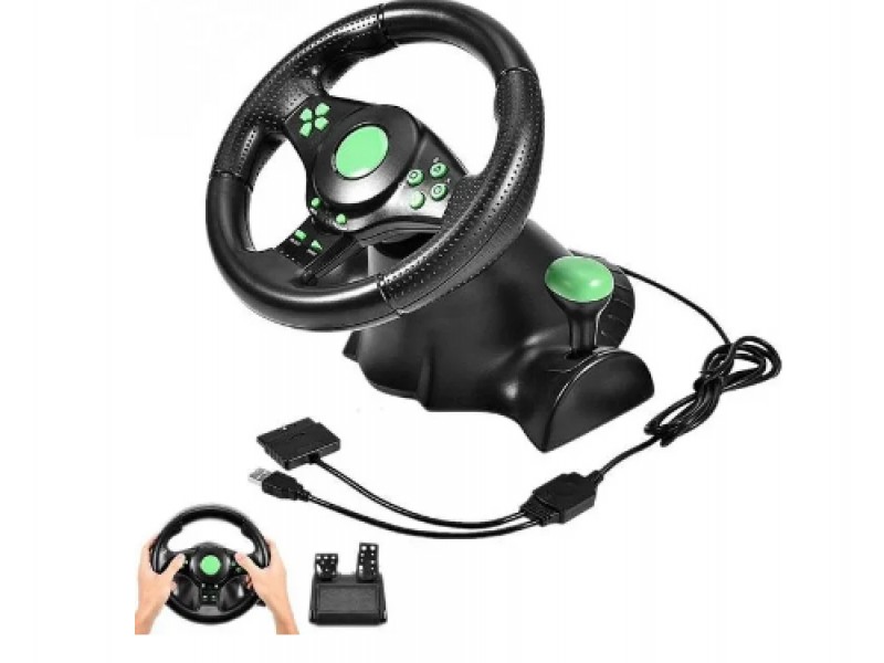Ігровий кермо Super Vibration Steeration Stering Wheel USB/PC/PS3 Ігровий кермо Super Vibration Steeration Stering Wheel USB/PC/PS3