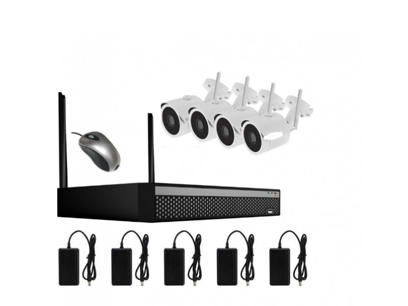Бездротовий набір відеоспостереження DVR на 4 камери WIFI FULL KIT HD 6145AHD-P4