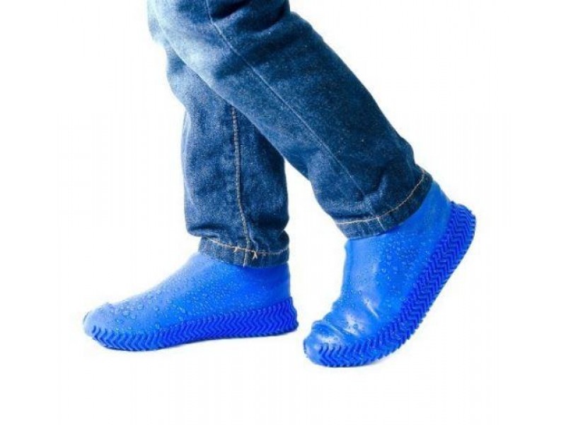 Чехли-бахили Сині (від дощу і болота для будь-якого взуття)