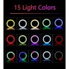 Різнобарвлена кільцювання LED лампа 20 см з держаком для смартфону MJ20 RGB