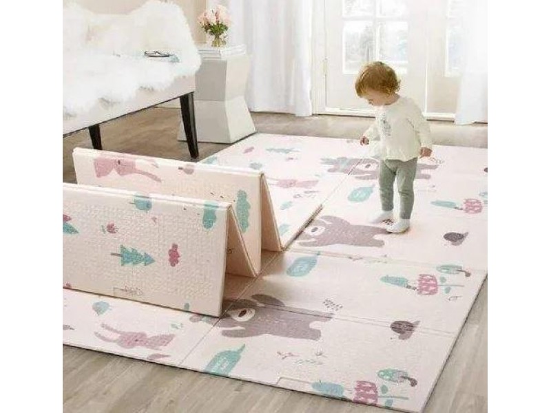 Дитячий килимок дітям GO 180* 150, двосторонній, з малюнками і текстурним покриттям