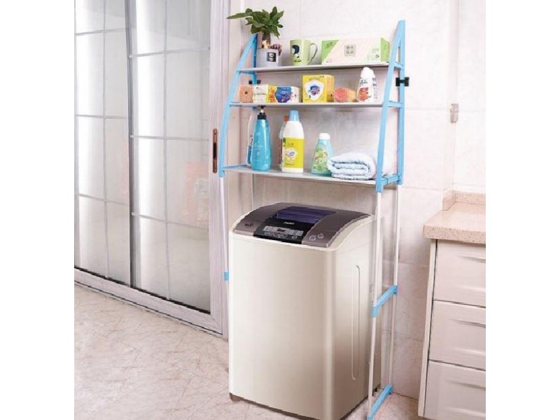 Органайзер для зберігання речей ❑ Полка-стеллаж над унітазом (Бело-СІНЯ)