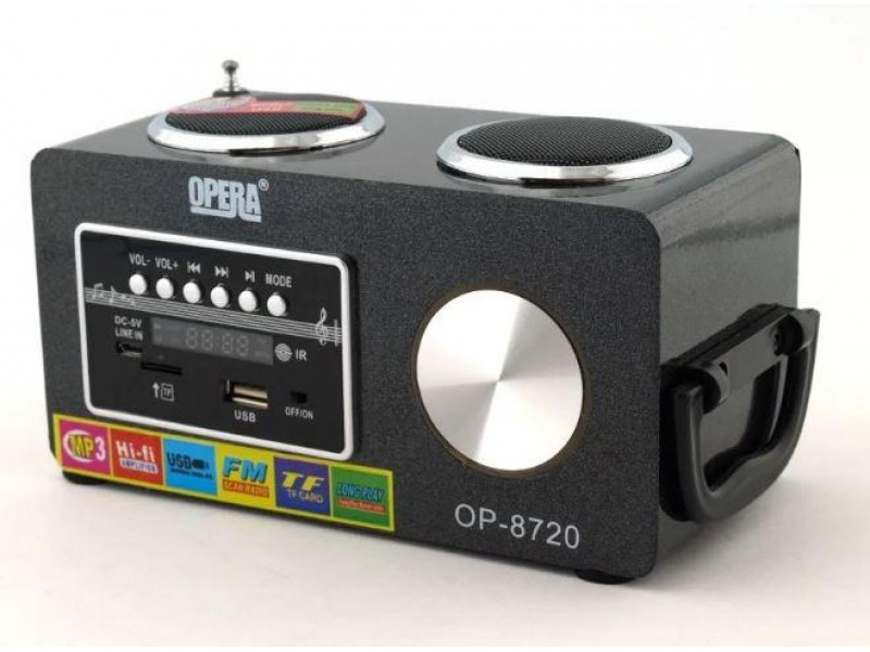 Портативна колонка FM MP3 Opera OP-8720 з AUX USB microSD