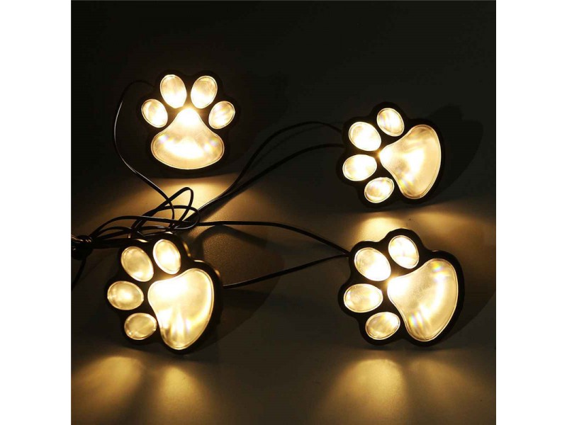 Комплект 4 шт. - Садовий світильник на сонячній батареї Solar Disk Лапки