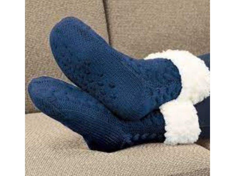 Носки плюшові Hugle Slipper Socks (сині)