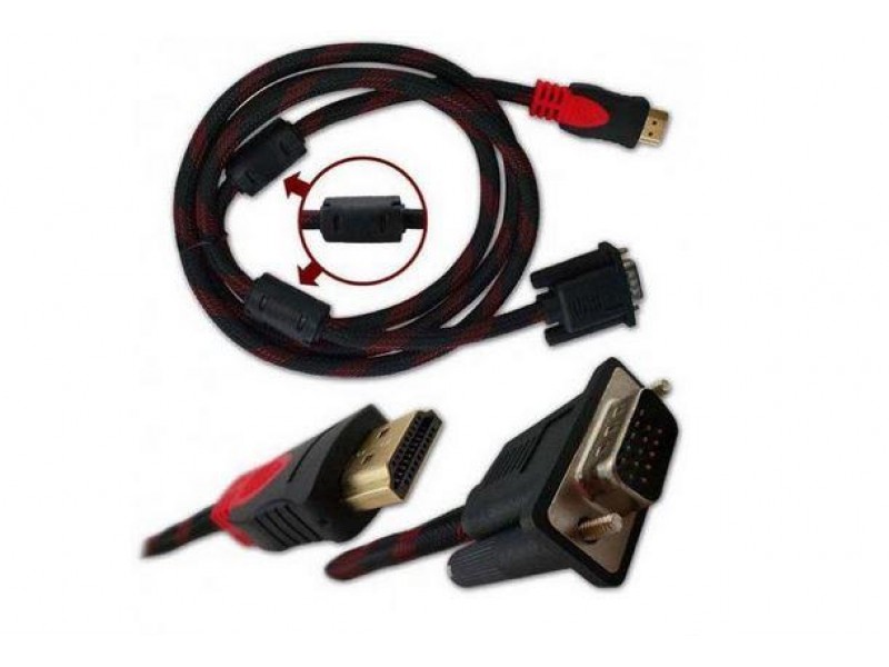 Кабель укріплений HDMI VGA 1,5 м