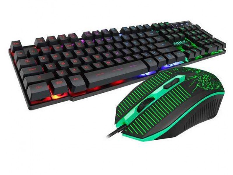 Клавіатура і мишка iMICE KM-680 з підсвічуванням 1600 DPI, Black