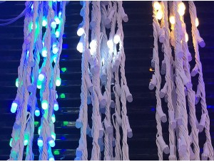 Гірлянда на новий рік святкова Водоспад біла матова лампа 2,0мХ2,0 240LED (розновітна) IT-RAINS-240-M-2-2