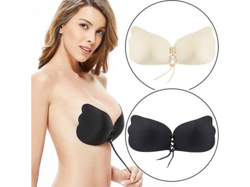 Силиконовий бюстгальтер невидимий Fly Bra Invisible Bra Флай Бра (бежевий)