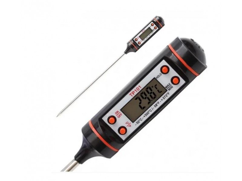 Кухонний термометр для м'яса, молока, овочів TP-101+ (-50 ... +300 ºC) C функціями Hold, C/F Max/Min