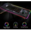 Килимок для мишки ігрова поверхня ЯКІСТЬ RS-01 RGB black map з підсвічуванням 30 на 80 см