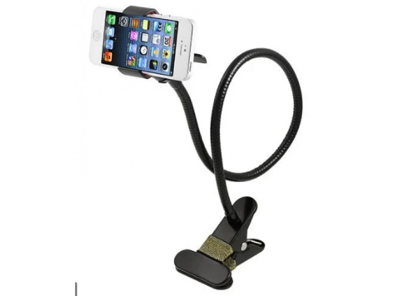Гнучкий тримач телефону штатив прищіпка в машину Lazy