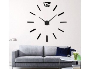 3D Годинник домашній zx127 Black 30 СМ діаметр DIY CLOCK (палички)