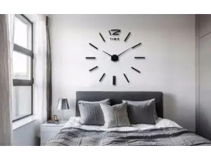 3D Годинник на стіну домашній zx127 Black 35 СМ діаметр DIY CLOCK (палички)