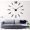 3D Годинник на стіну домашній zx127 Black 35 СМ діаметр DIY CLOCK (палички)