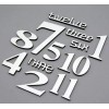 Великий 3D Годинник на стіну домашній 90 см Цифри ZH01510 SILVER срібло