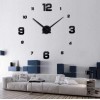 Годинник на стіну великий домашній DIY Clock чорний 55см діаметр
