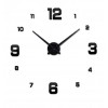 Годинник на стіну великий домашній DIY Clock чорний 55см діаметр