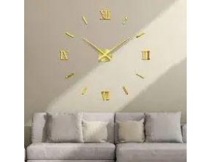 Великі настінні годинники Horloge 3D Золото кварц 55 см діаметр (173720)