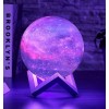 Нічник Місяць колірний великий 3D RGB з пультом д/в та аккумулятором