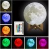 Лампа місяць нічник 3D RGB з пультом д/в та аккумулятором